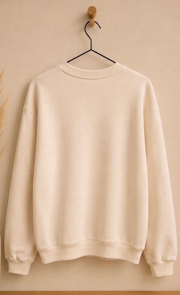 Pull sweat oversize good vibes only Crème