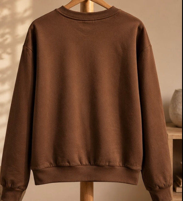 Pull sweat oversize good vibes only Brun