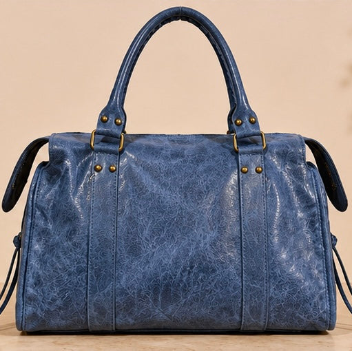 Sac à main Capucine Bleu jean cuir Irisé Mate