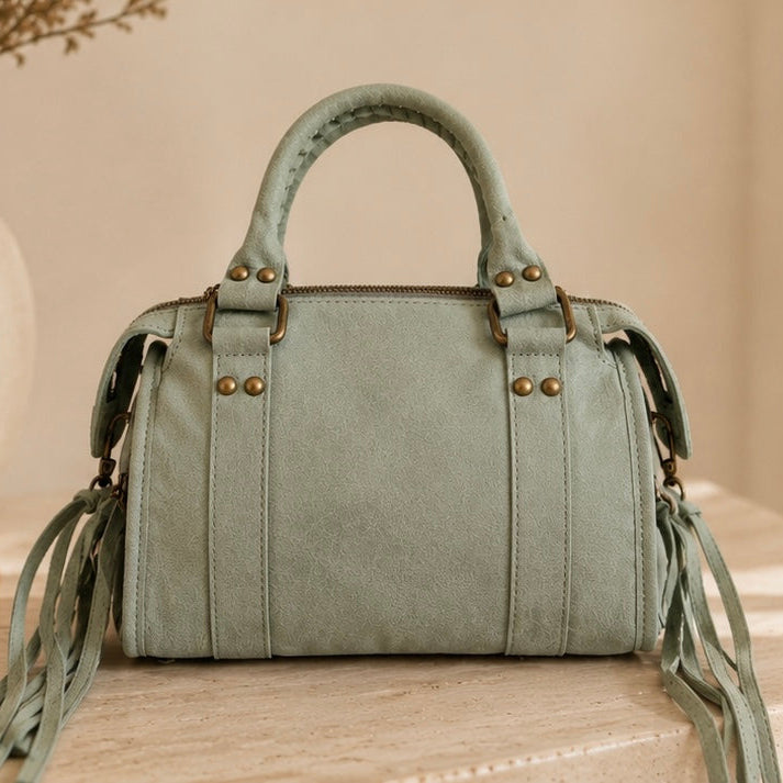 Sac à main Capucine cuir Vert clair petit modèle