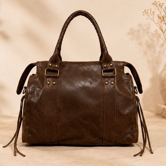 Sac à main Capucine cuir Marron foncé