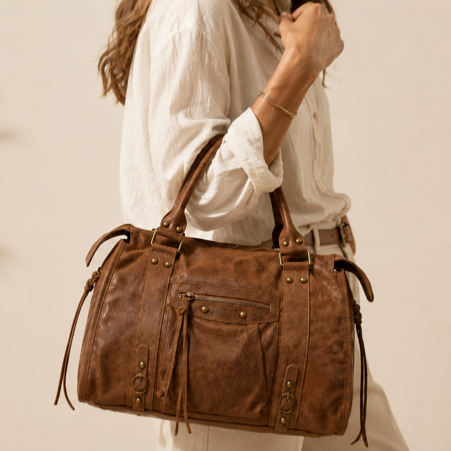 Sac à main Capucine mat Camel