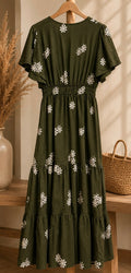 Robe longue à motifs