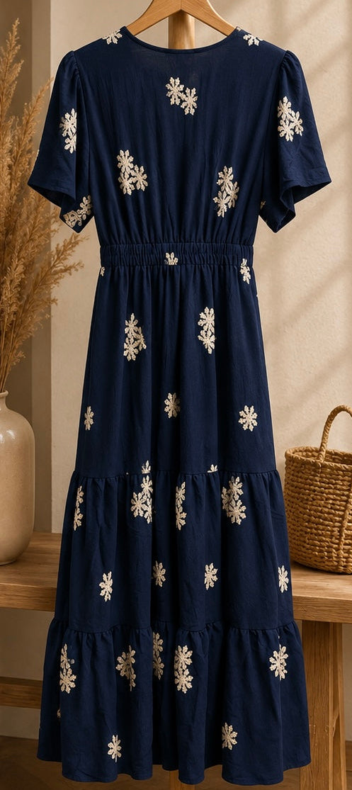 Robe longue à motifs