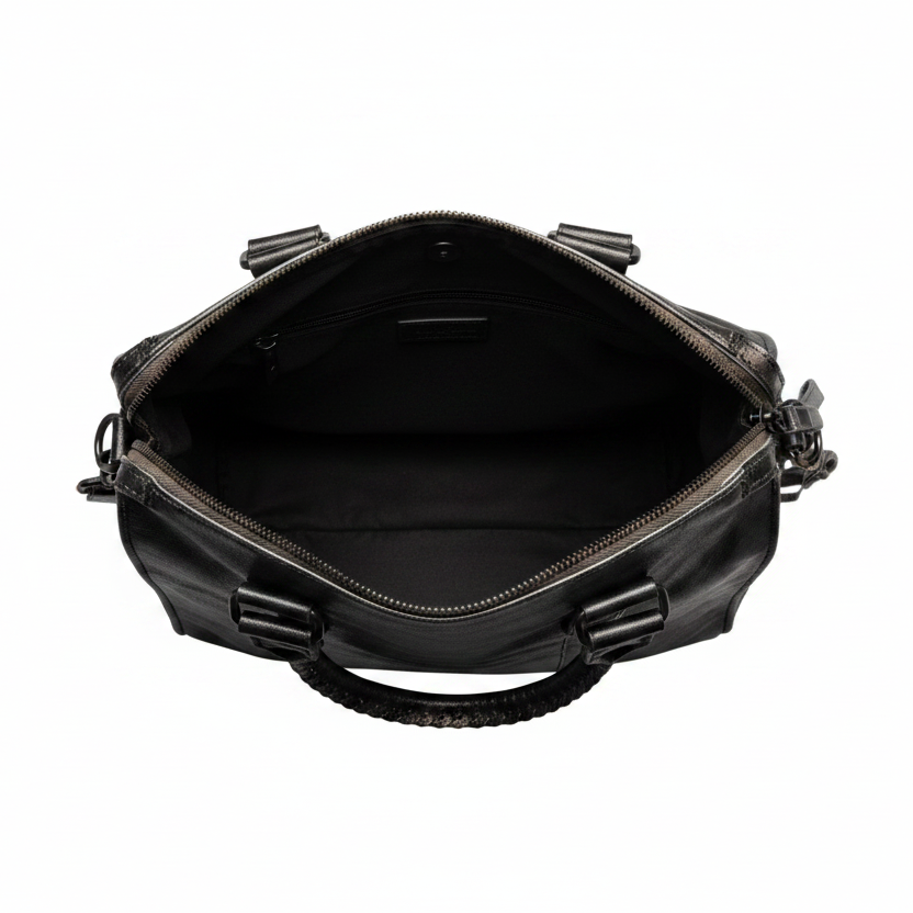 Sac à main Capucine Noir Cuir Irisé