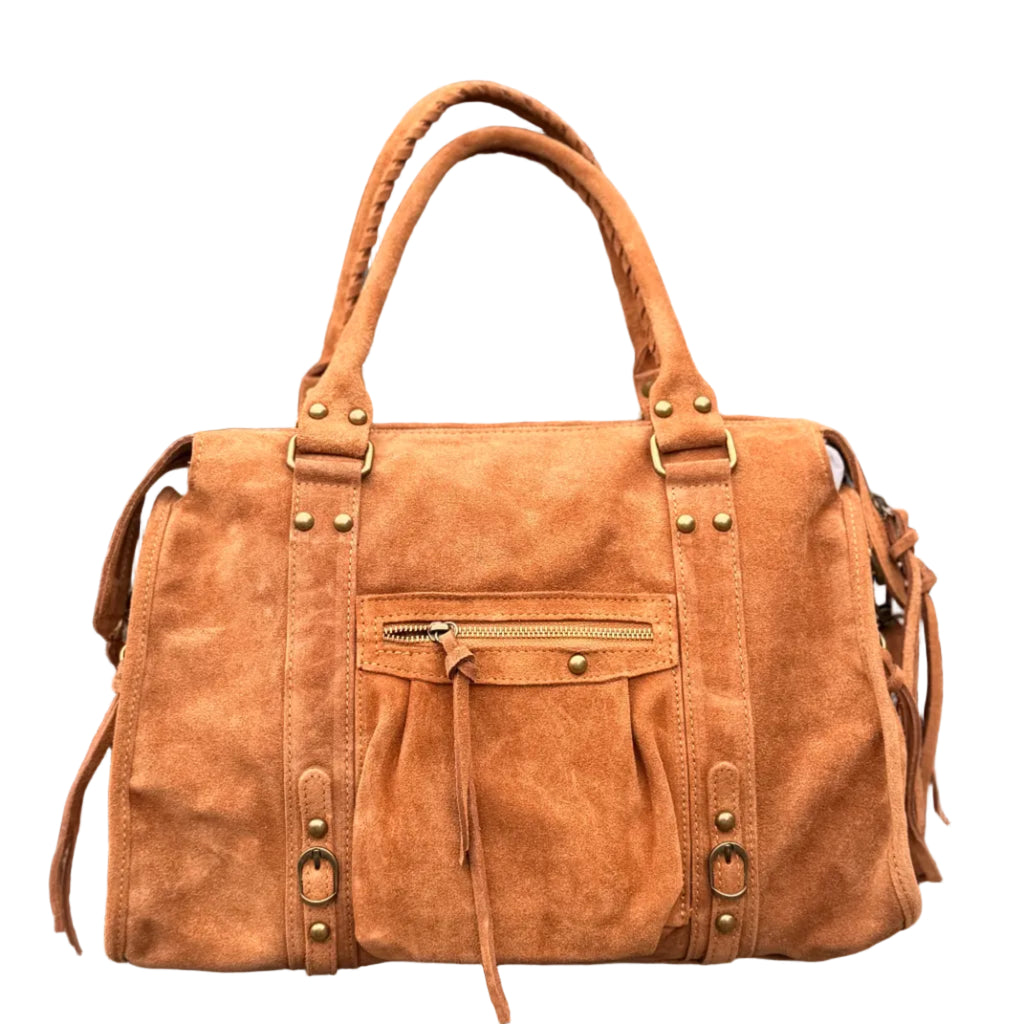 Sac à main Capucine Daim Camel
