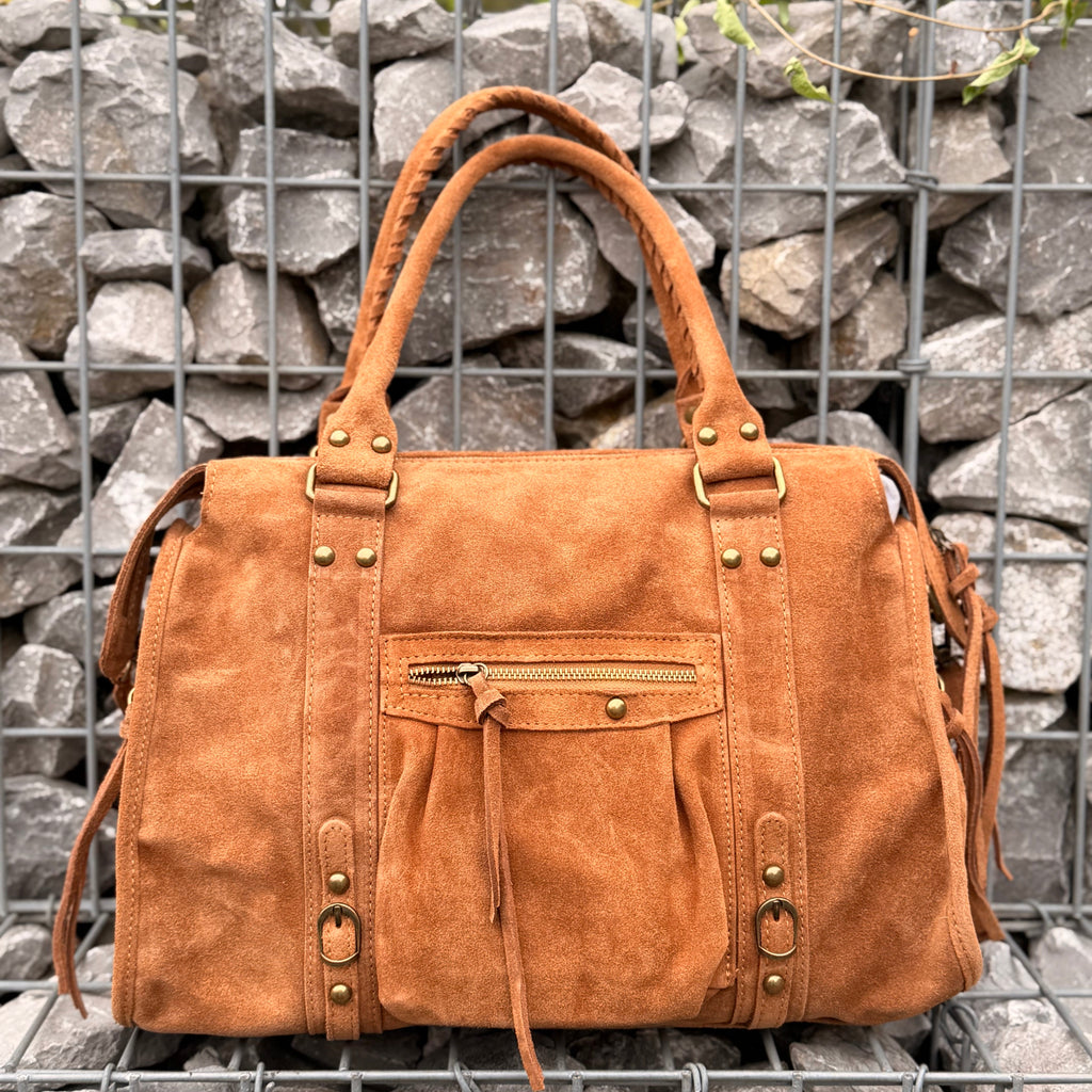 Sac à main Capucine Daim Camel