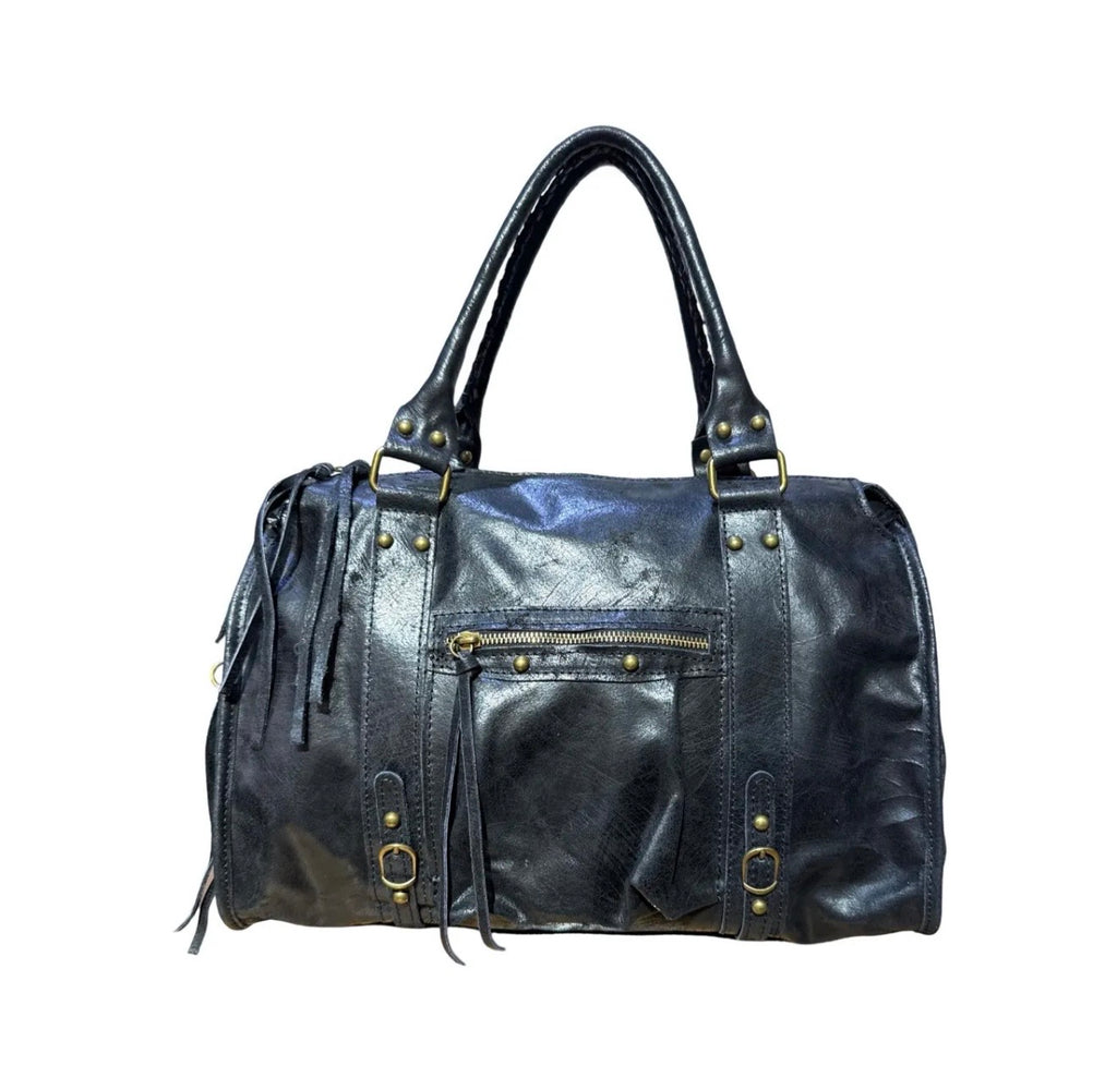 Sac à main Capucine Noir Cuir Irisé