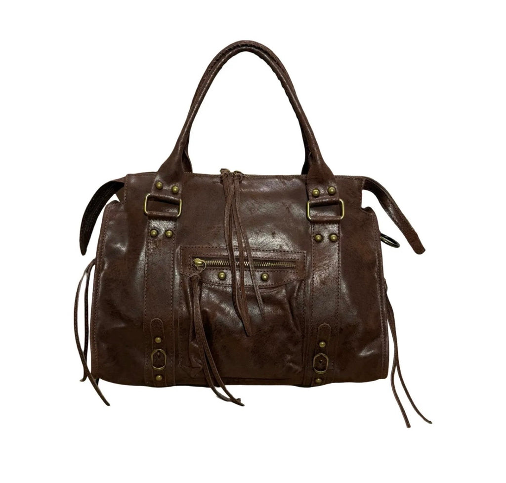 Sac à main Capucine cuir Marron foncé